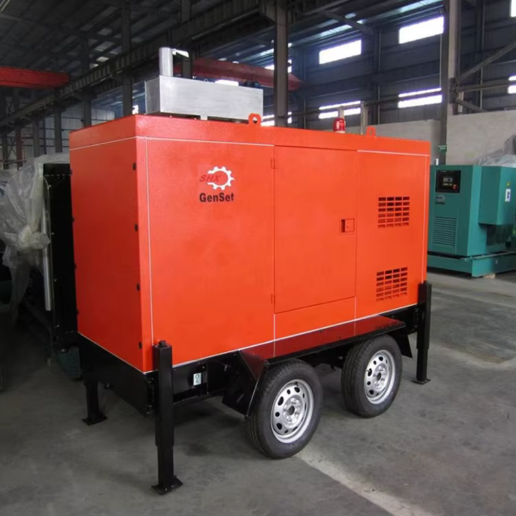 SHX 50kw Three Phase Rain Protection Water Cooled Soundproof Silent Trailer Type Movable Diesel Generator Set — image 3