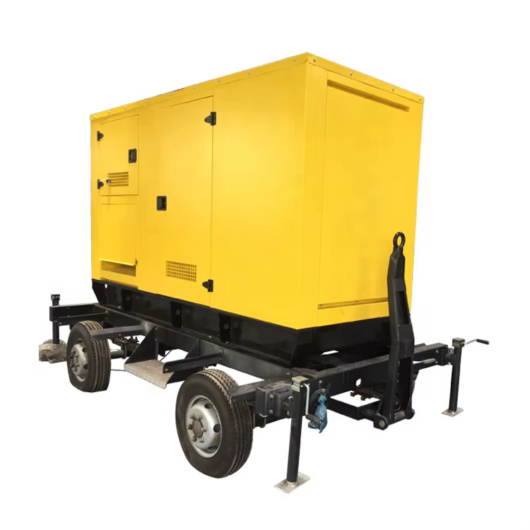 SHX 50kw Three Phase Rain Protection Water Cooled Soundproof Silent Trailer Type Movable Diesel Generator Set — image 6