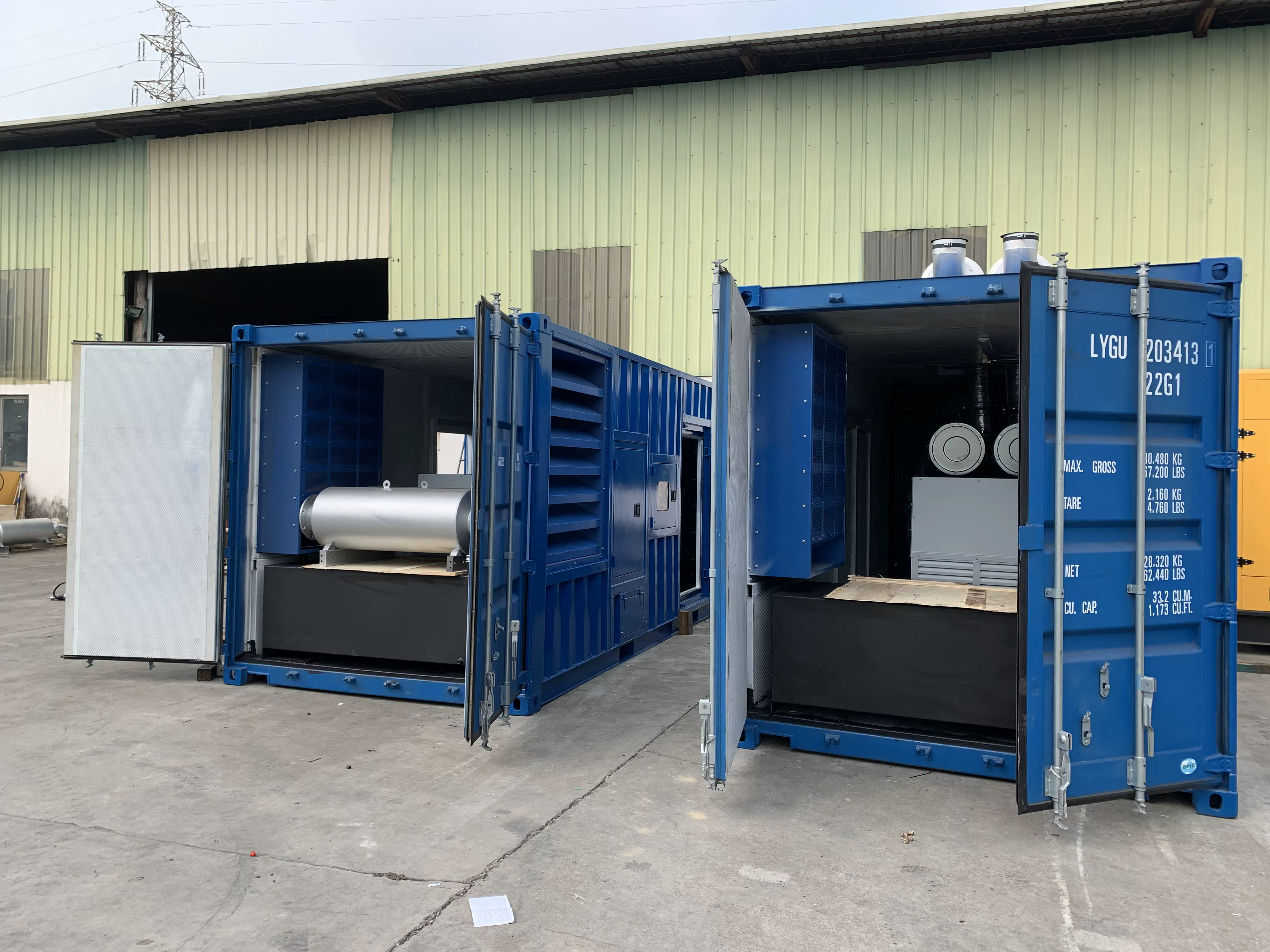 SHX 1250kVA 1000KW Diesel Generator Electrical Color White and Blue Plant Container Three-phase Electro Generator — image 5