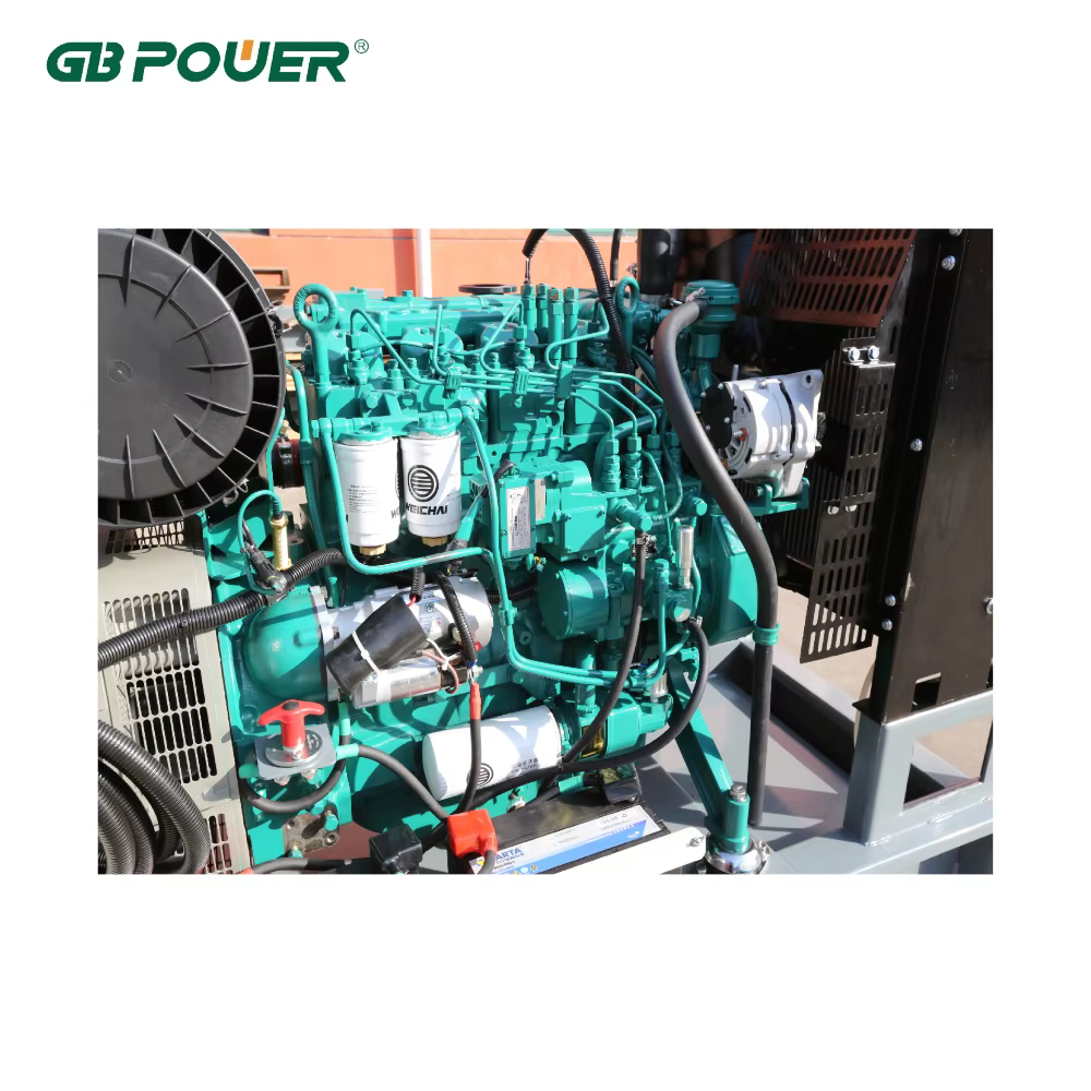 Used Weichai Wp12 Engine Silent diesel Generators 300kva with Strong Power Auto Start Engine WP12D353E200 Alternator GB-HCI444D — image 2