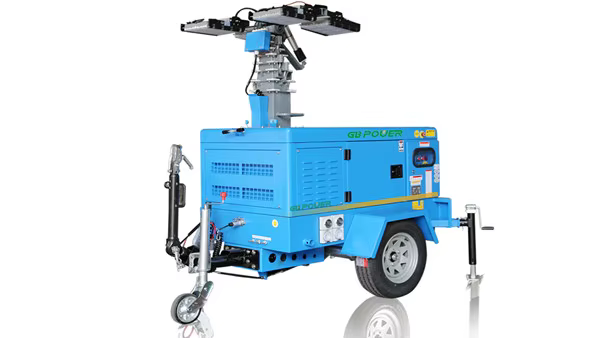 10kva DC Powered White LED Single Phase Trolley Lighting Tower Diesel Generator with EUROPE Engine for Emergency Use — image 2