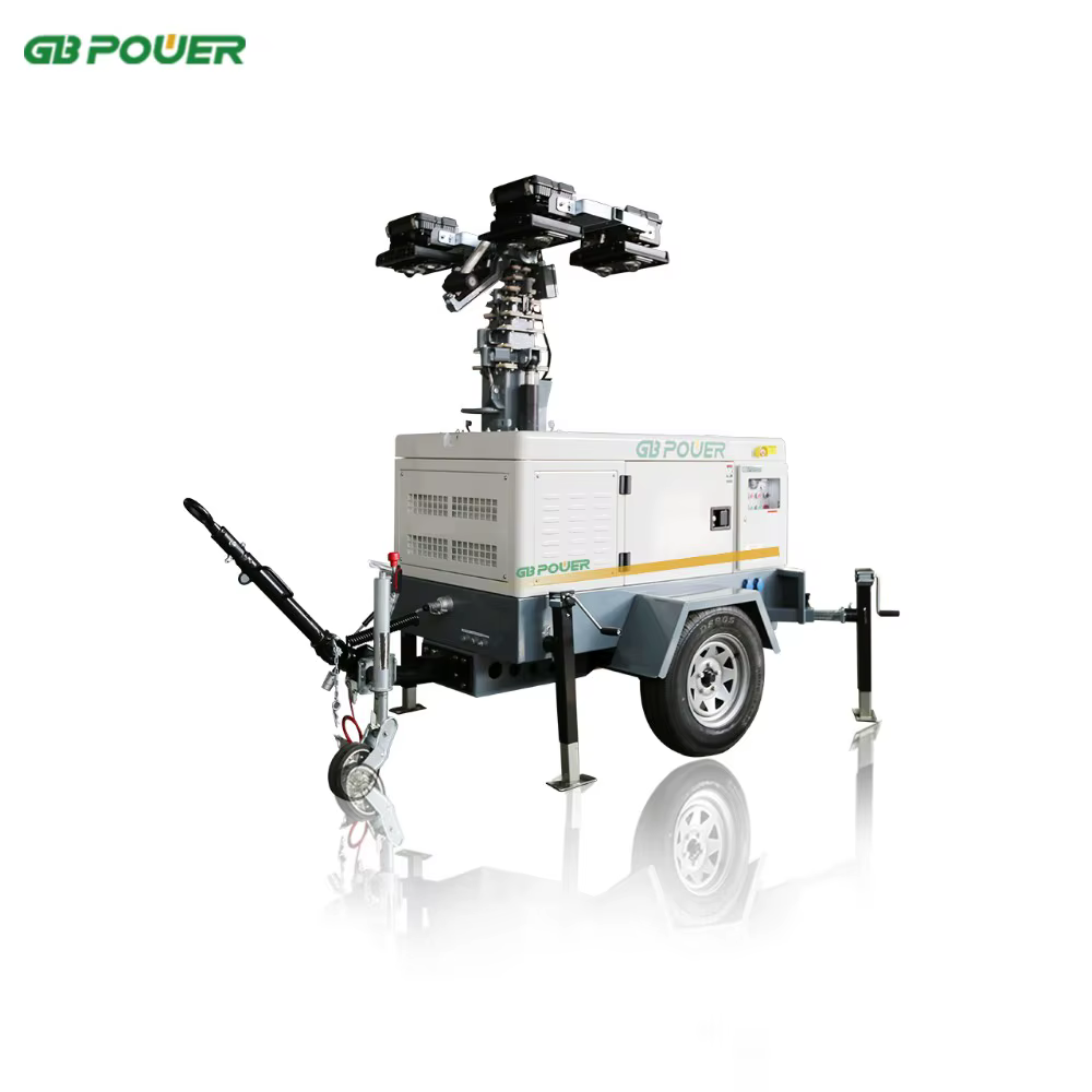 10kva DC Powered White LED Single Phase Trolley Lighting Tower Diesel Generator with EUROPE Engine for Emergency Use — image 3