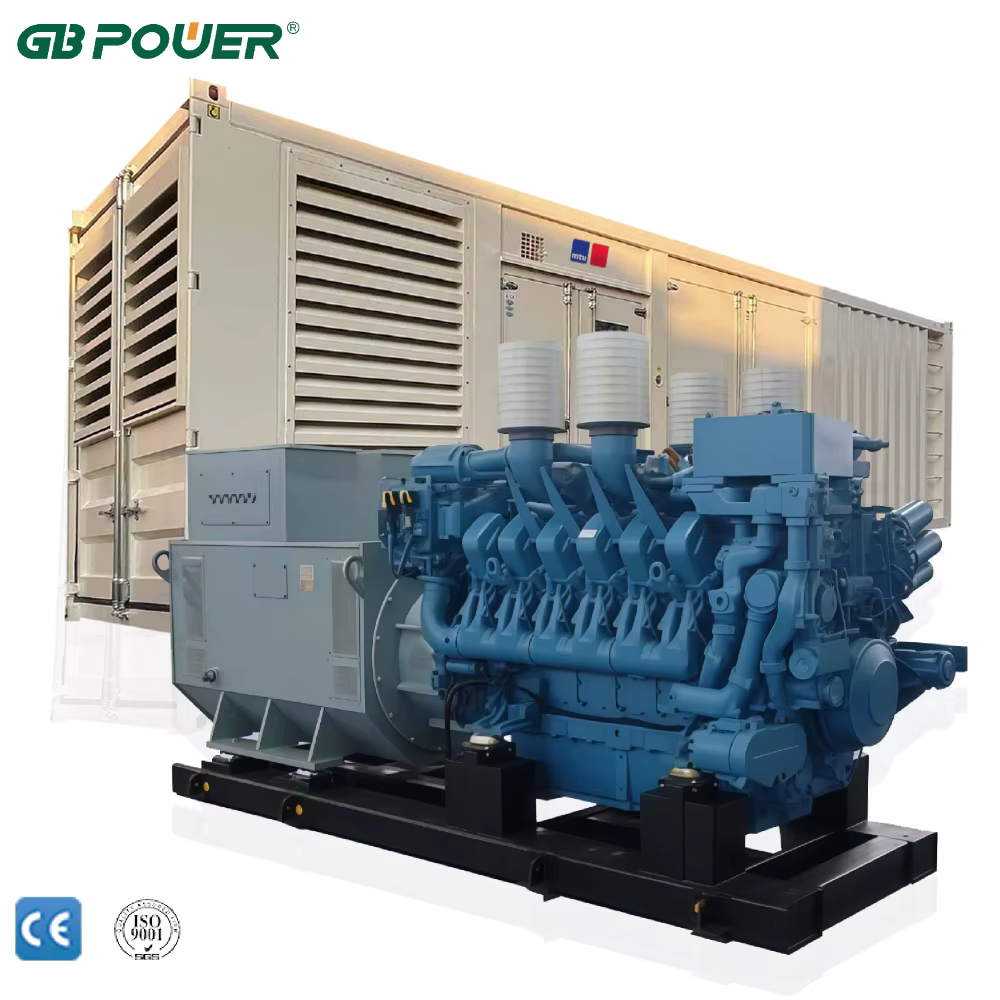 2000kw 2000kva MTU Containerized Diesel Generator with Water Cooling Silent Type ATS 50 Hz 1800 RPM MTU Engine 16V4000G23 — image 2