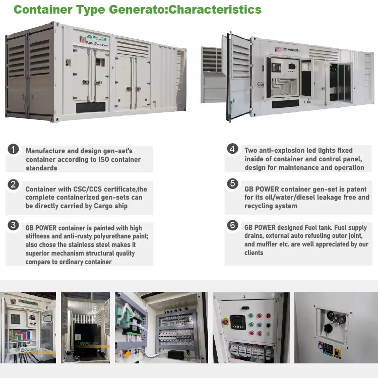 Outdoor Power Station Super Silent 910kva Diesel Generator Set for 4008TAG1A Engine ATS 50/60Hz 3 Phase 4 Wire Container — image 2