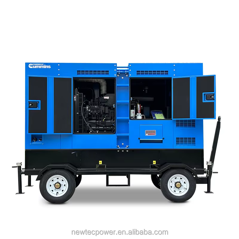 75kVA 60kW Trailer Silent diesel Generator Set Powered by Original NPCummin Engine Prime Backup 20kw 25kw 30kw 40kw 50kw 100kva — image 3