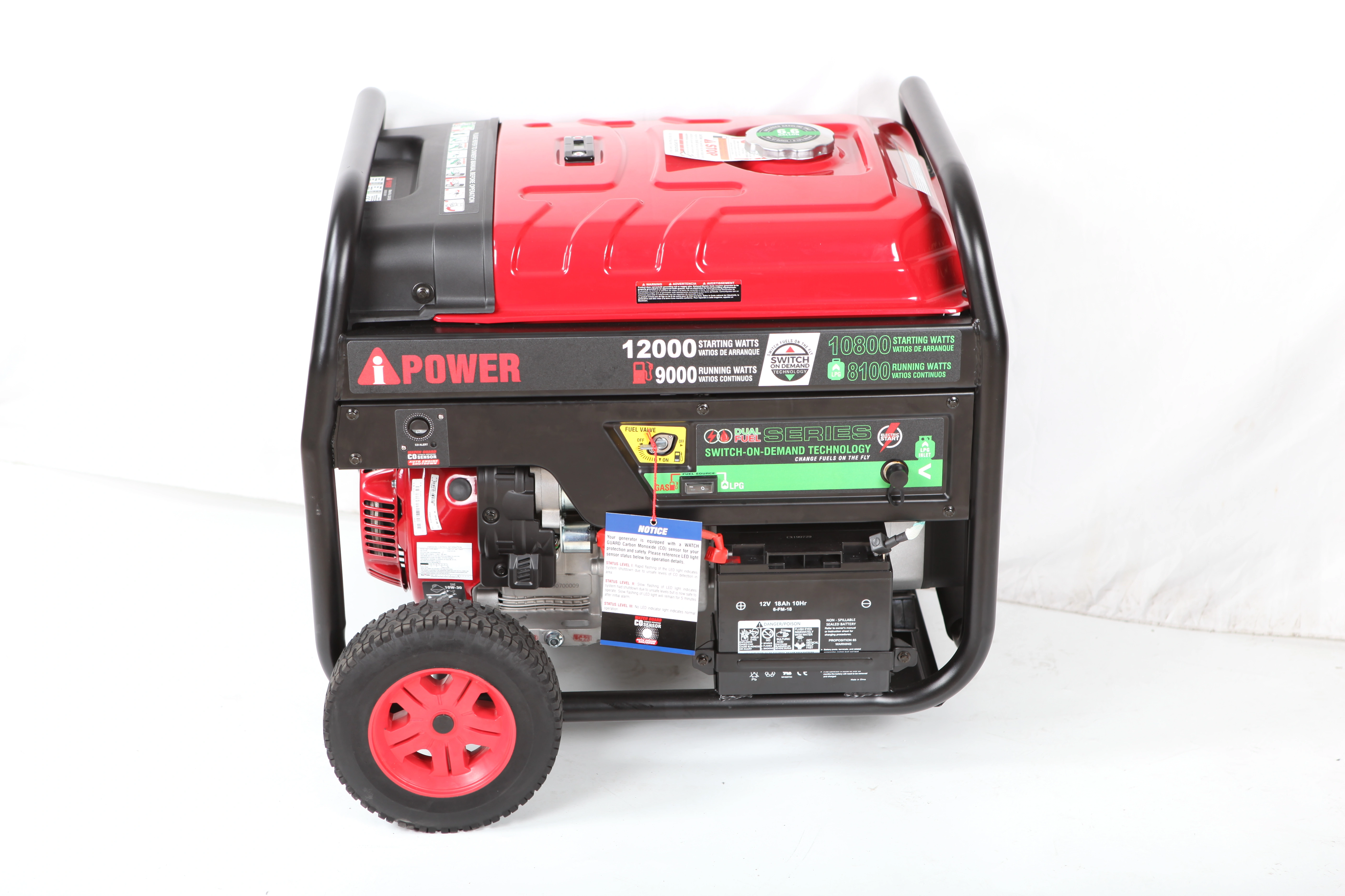 Senci 12000 Watt Dual Fuel Portable Generator Heavy Duty Frame Construction Gasoline Propane Generator for Home — image 5