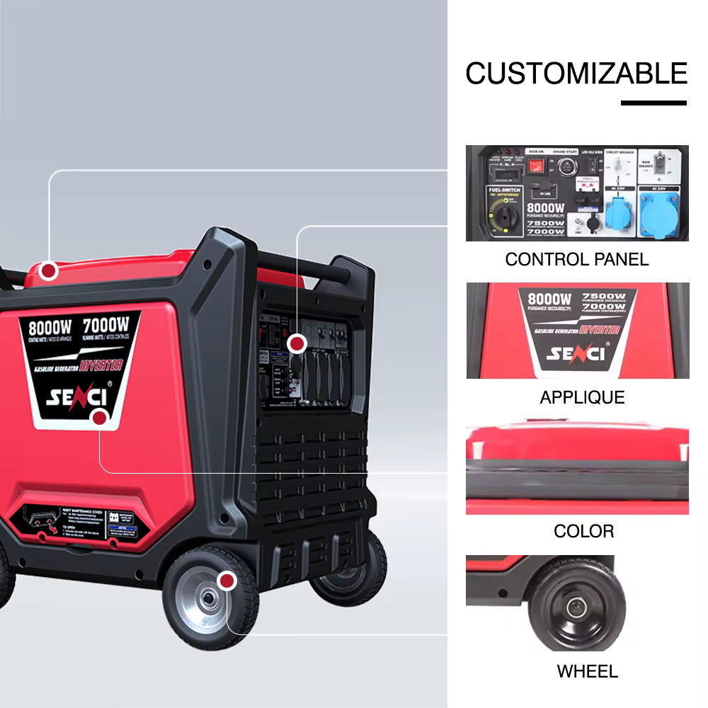 Senci 8000 Watt 7000 Watts Portable Inverter Generator Super Silent Gasoline Generator 8kw — image 2
