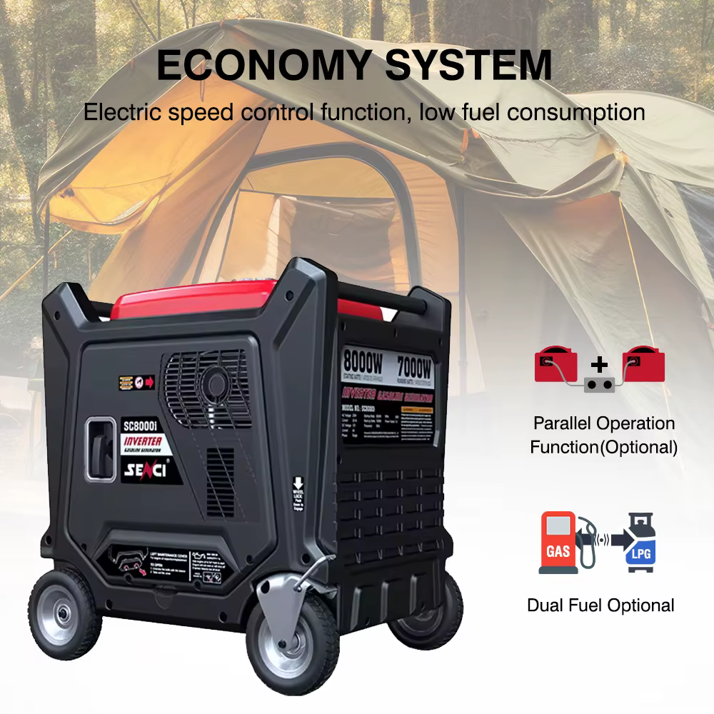 Senci 8000 Watt 7000 Watts Portable Inverter Generator Super Silent Gasoline Generator 8kw — image 4