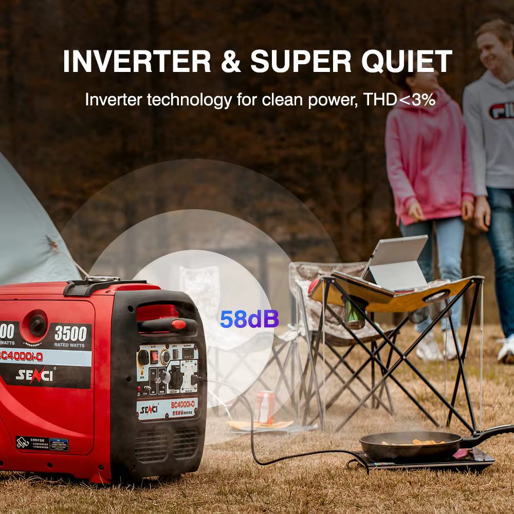 Senci Inverter Generator 4000w Home Use Quite Portable Silent Gasoline Generators 4kw 4kva — image 3