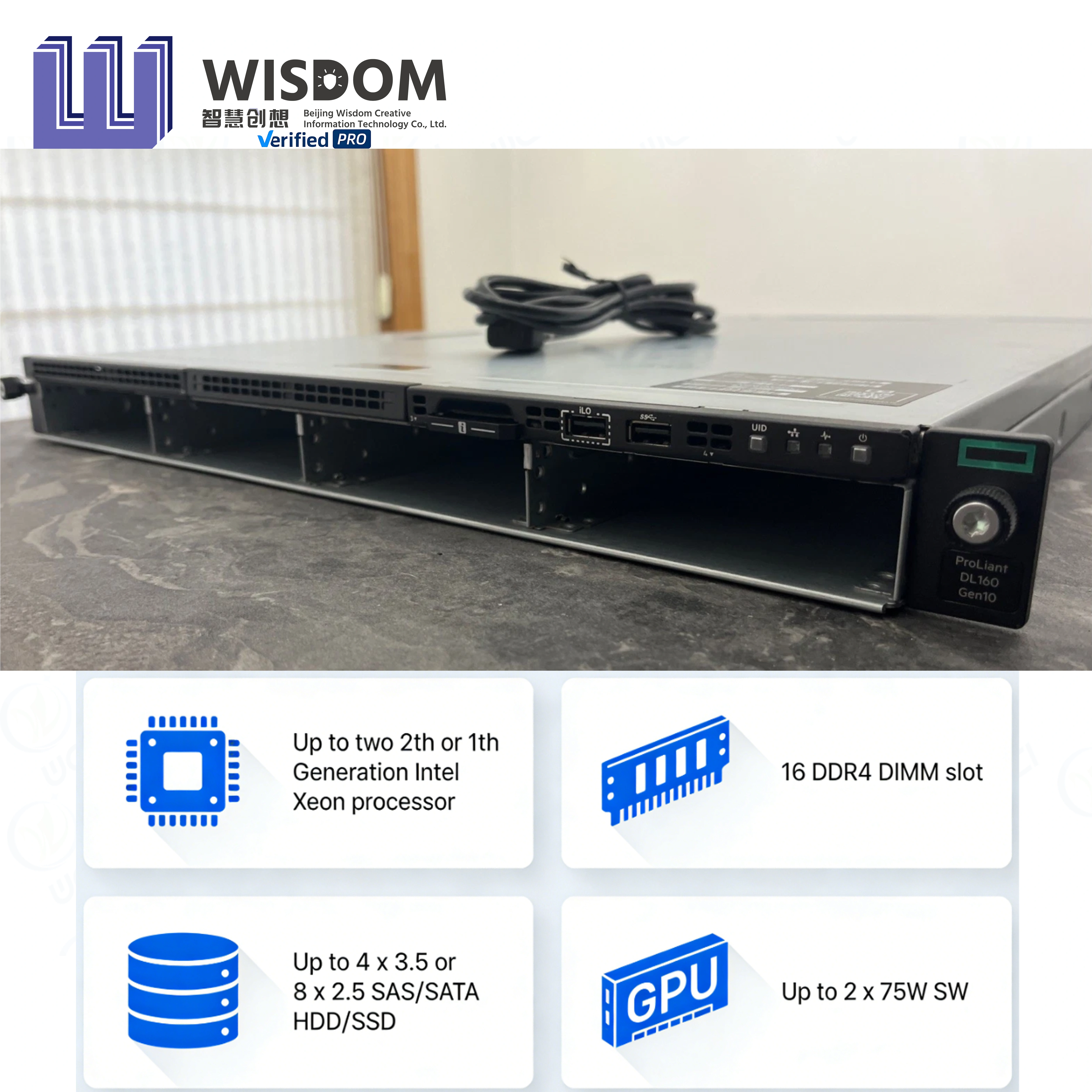 HPE ProLiant DL160 DL380 DL388 Gen10 Gen9 Intel Xeon Rack Server 8SFF Configure-to-Order in Stock — image 2