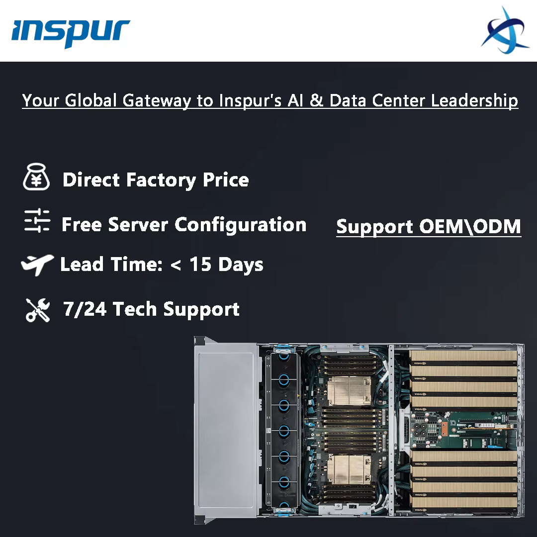 Inspur NF5468A5 Elastic Cloud AI Server 4U Dual AMD EPYC Processors with 8 PCIe 4.0 Slots 4U GPU Server for AI Accelerator Cards — image 2