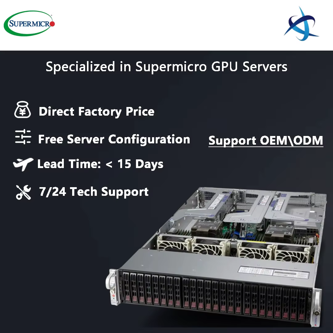 Supermicro Ultra SuperServer SYS 220U TNR 2U Rackmount Server with Dual 3rd Gen Intel Xeon Scalable Processors 24 Hot Swap Bays — image 2