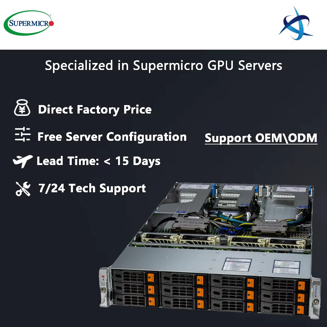 Supermicro Hyper A+ Plus Server AS 2025HS TNR 2U Dual Processor Server with Dual AMD EPYC 9004 9005 Processors 12 Hot Swap Bays — image 2
