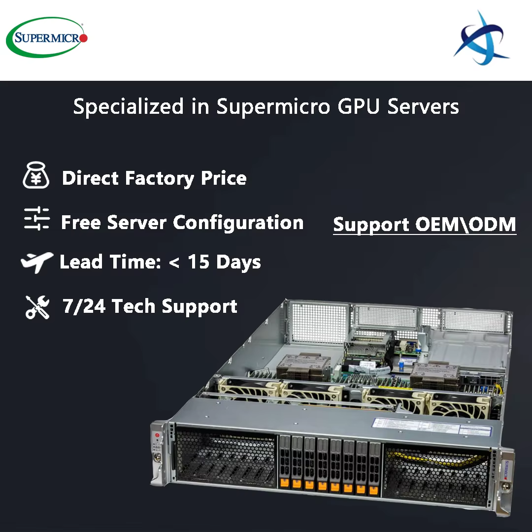 Supermicro Hyper SuperServer SYS 221H TNR 2U Rackmount with Dual 5th Gen Intel Xeon Scalable Processors 8 Hot Swap NVMe Bays — image 2