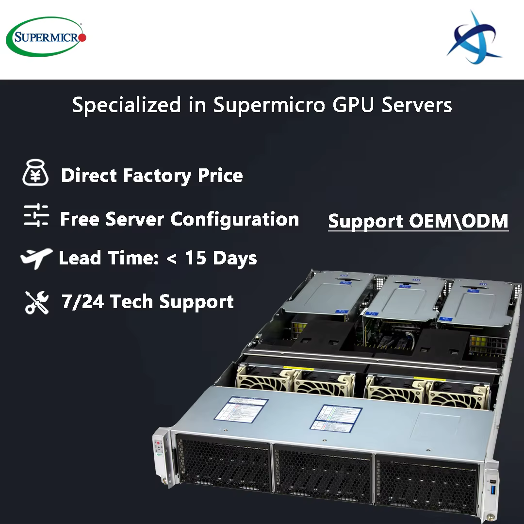 Supermicro CloudDC SuperServer SYS 222C TN 2U Rack 24 Hot Swap NVMe Bays 6 PCIe 5.0 Slots 2U Dual Processor for CSP Data Center — image 2