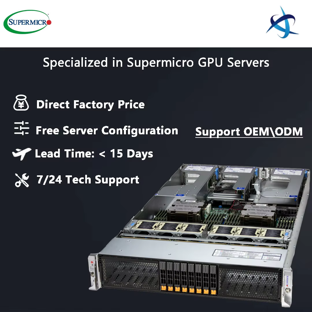 Supermicro Hyper a Plus Server AS 2126HS TN 2U Rackmount HPC Server with Dual AMD EPYC 9005 24 Hot Swap NVMe Bays 24 DDR5 DIMM — image 3