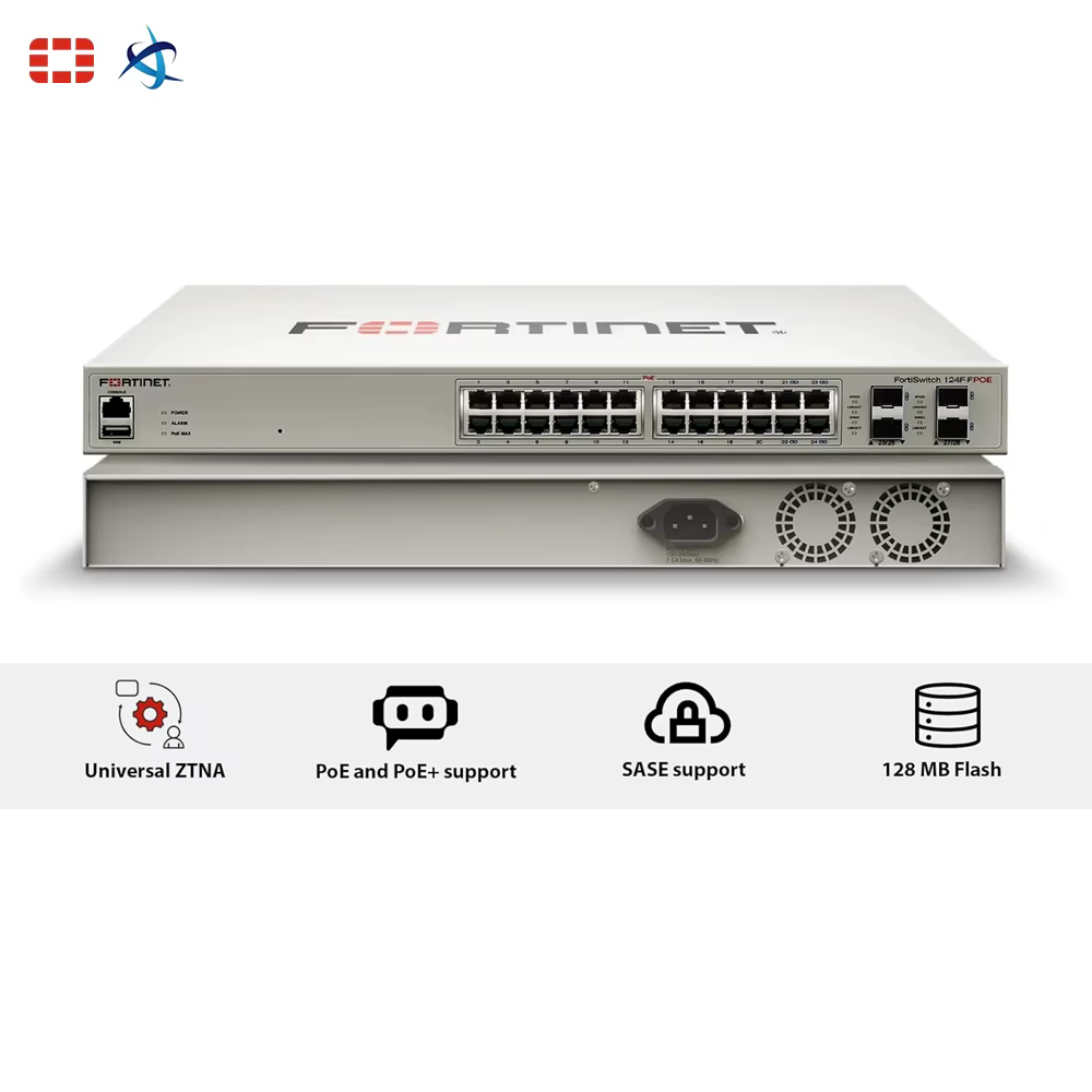 New L2 Plus Managed FS124F PoE Switch 24 Port GE POE Plus 4 SFP Plus Fiber Uplinks Rack Mountable Network Appliance FS 124F FPOE — image 2
