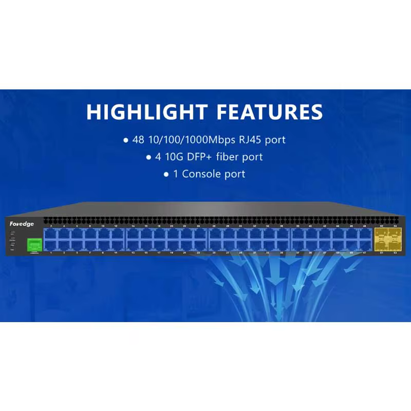 S5700 48GP 4TFR 48 Port Gigabit PoE+ Managed Network Switch with 4 SFP 10G Uplinks L3 Routing SNMP QoS for Surveillance Wireless — image 2