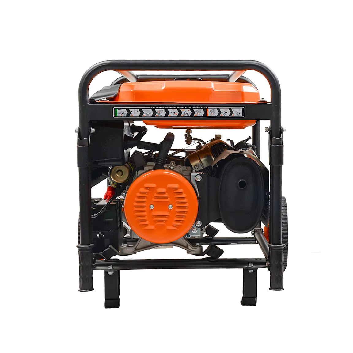 Factory Wholesale  8000/7200W Gasoline Generators Portable 380v 50hz 3phase Generator with Electric Start, Wheel Kit — image 6