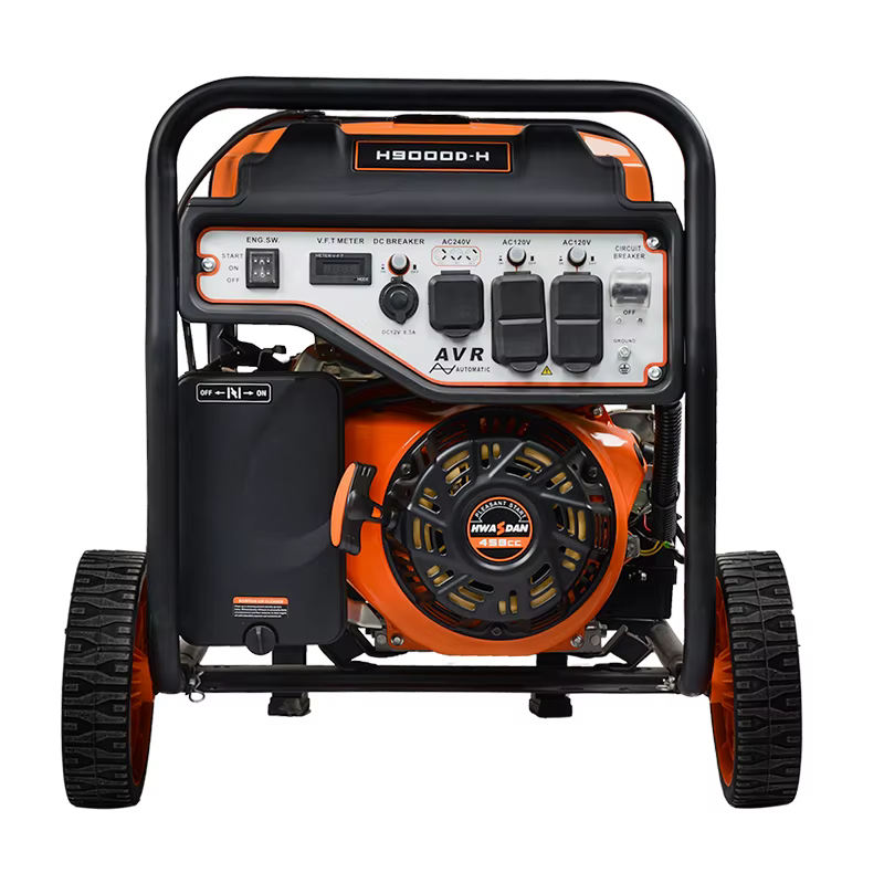 Hwasdan Factory Cheap Price Portable Gasoline Generator 7KW 7000w 4 Strokes Gasoline Generator — image 3