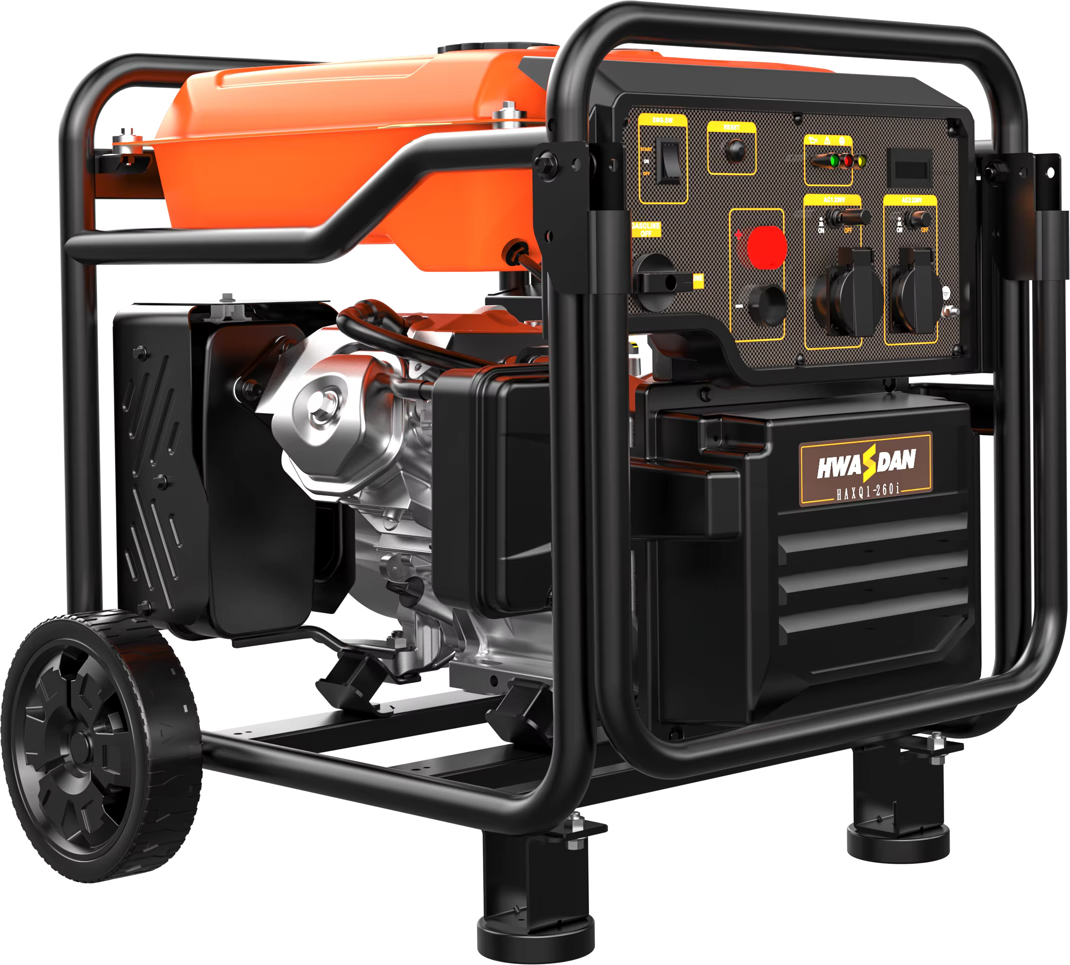 Hwasdan New Product Cheap Price Open Frame Gasoline Engine Powered Welder 260A 458CC Generator Industrial Use — image 2