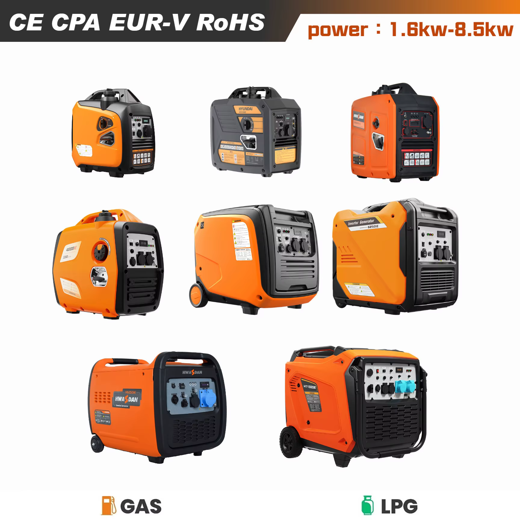 Pure Sine Inverter Home Power 2kw 110v 220v Mini Outdoor Camping 3kw 5000w Portable Generator 12v/24v DC Silent Generator for EV — image 6