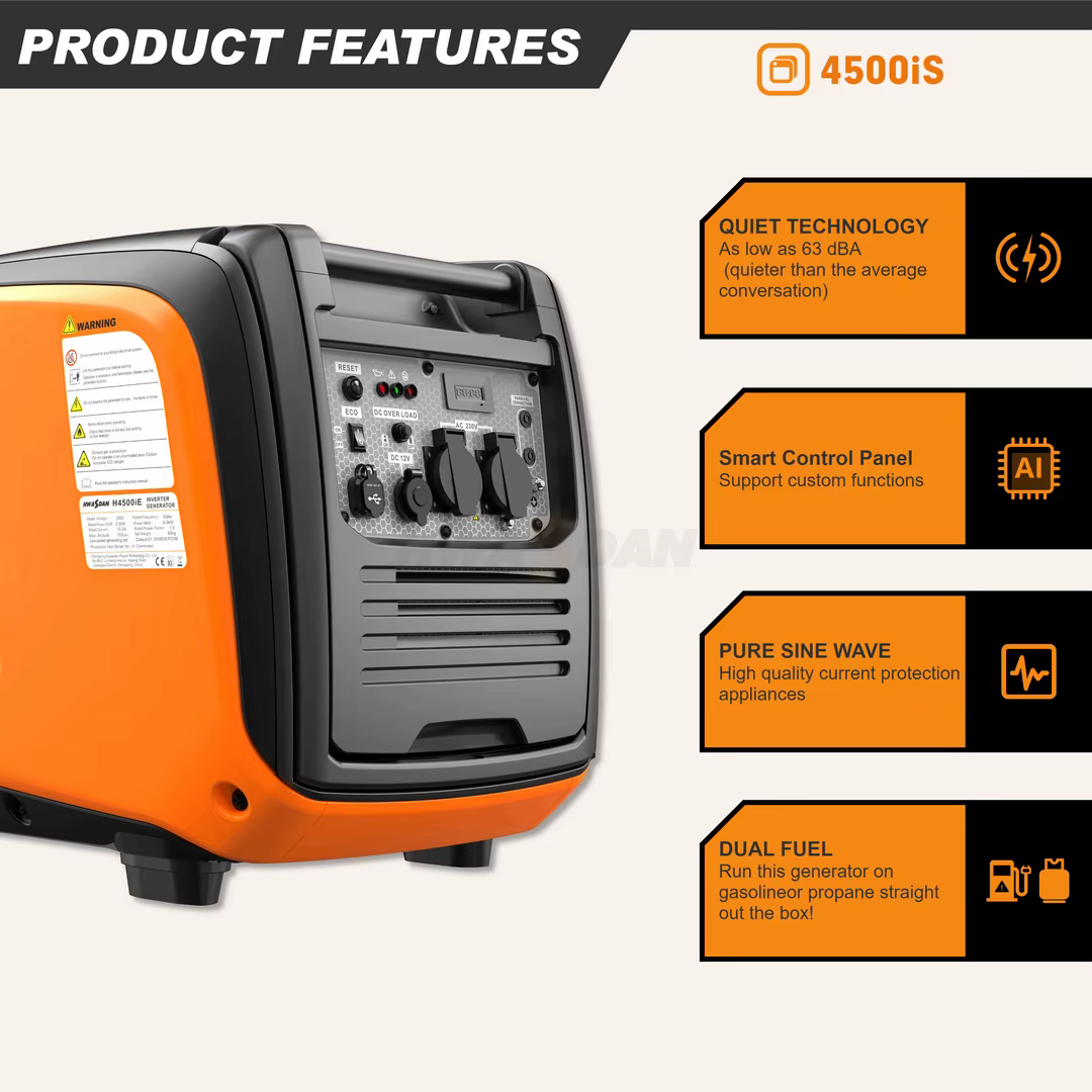 Wholesale Dual Fuel Electric Silent Gasoline Generator for Home Use/3500W Inverter Generator Silent Gasoline LPG Generators — image 2