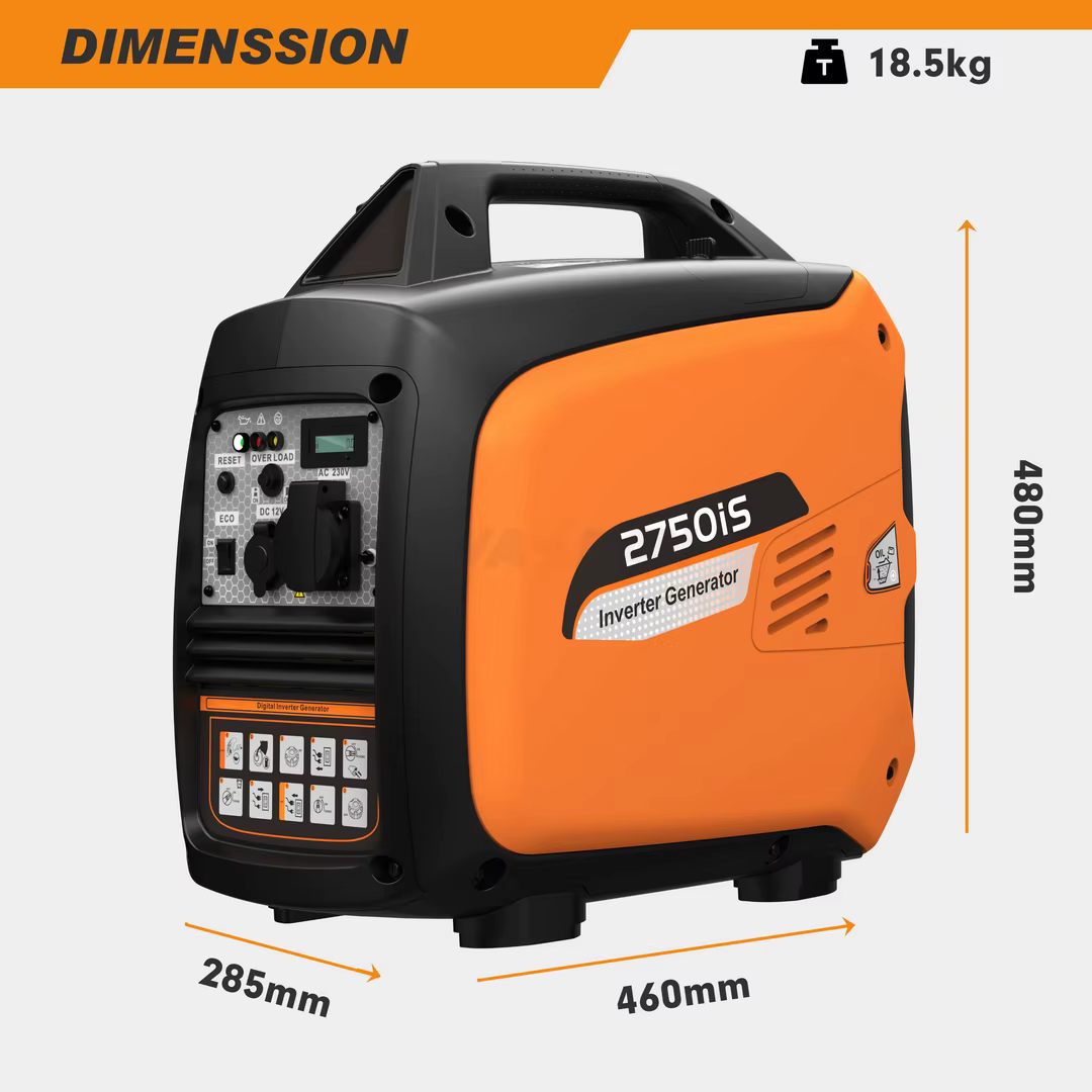 HWASDAN Wholesale Silent 2KW Gasoline Generators 12/24/48V DC Inverter Gas Generator Charger 110/240 Volts Single Phase 60Hz — image 4