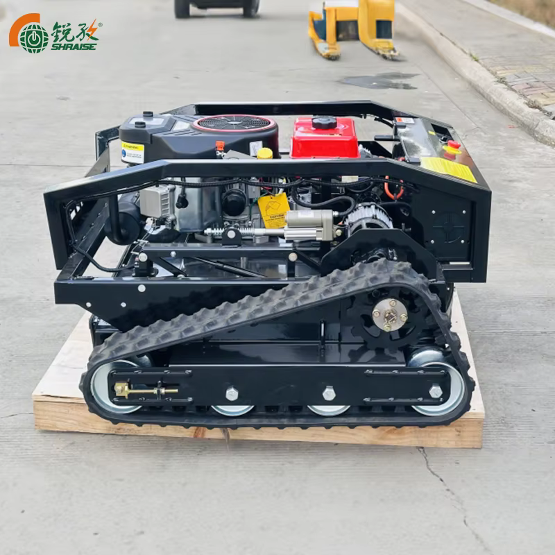 Remote Controlled Tracked Mulcher Multifunction Made in China Grass Cordless Electric Lawn Mower With Battery — image 2