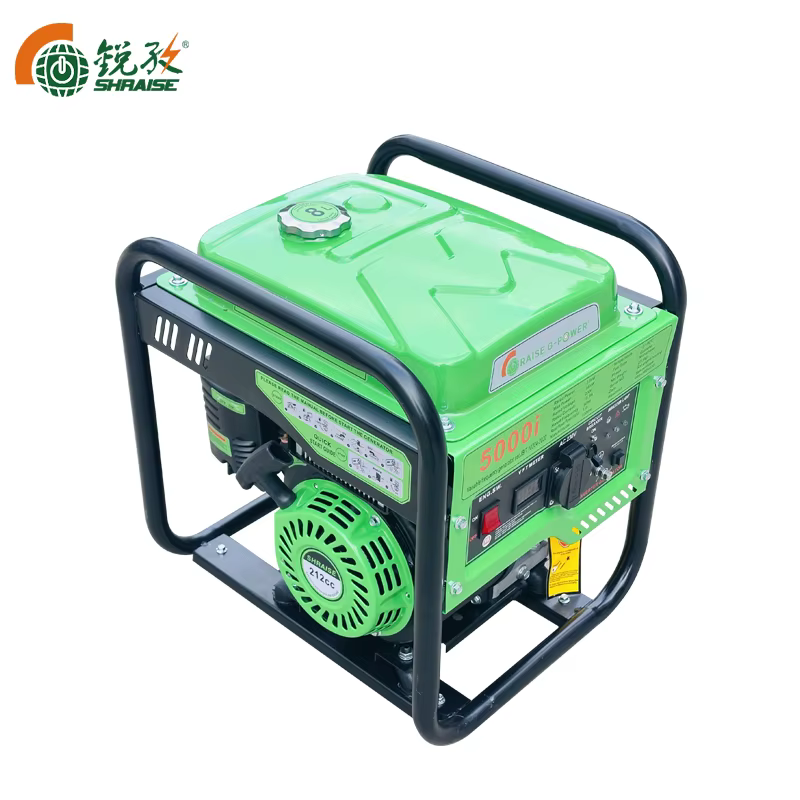 3.5kW Intelligent Variable Frequency Gasoline Generator, Open Frame Hand-Crank Start 220V Small Household Parking Generator — image 4