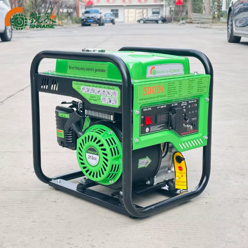 3.5kW Intelligent Variable Frequency Gasoline Generator, Open Frame Hand-Crank Start 220V Small Household Parking Generator — image 6