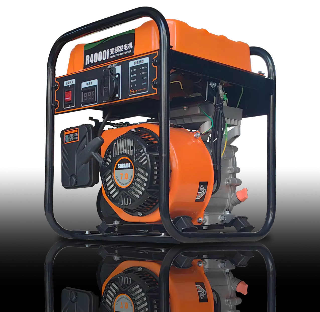 RZ4000i Air-Cooled 4-Stroke Gasoline Electric Generator 208cc Engine 6L Fuel Tank — image 2