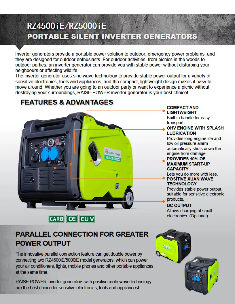 Air-Cooled Gasoline Electric Generator Single Phase Recoil Start 4-Stroke — image 6