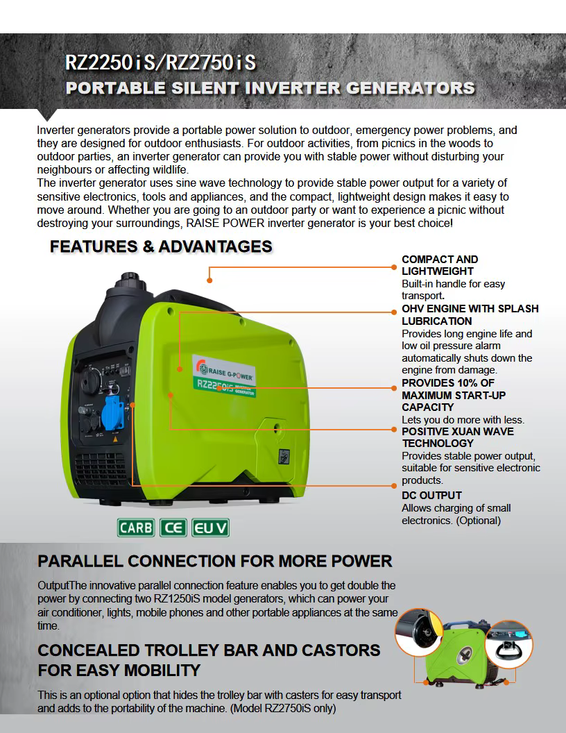 Good Quality Air-Cooled Gasoline Electric Generator Single Phase Recoil Start — image 3