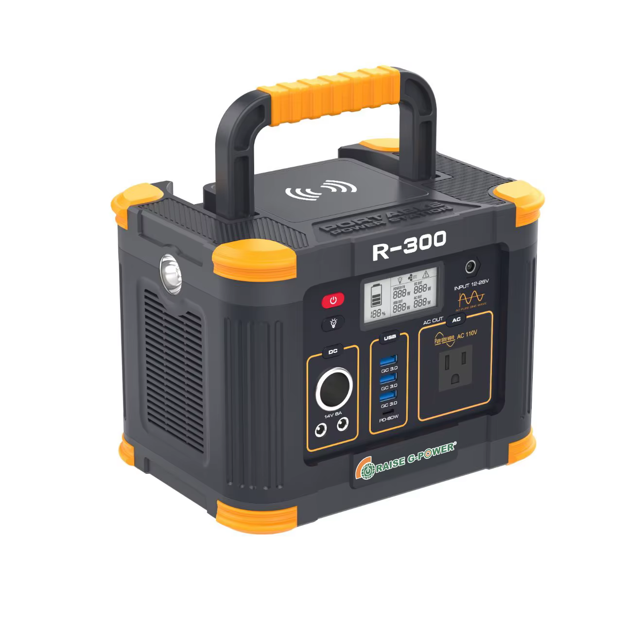 RAISE R-1000 500W Portable Power Station for Home Use with 12V DC Output and 88% Efficiency — image 3