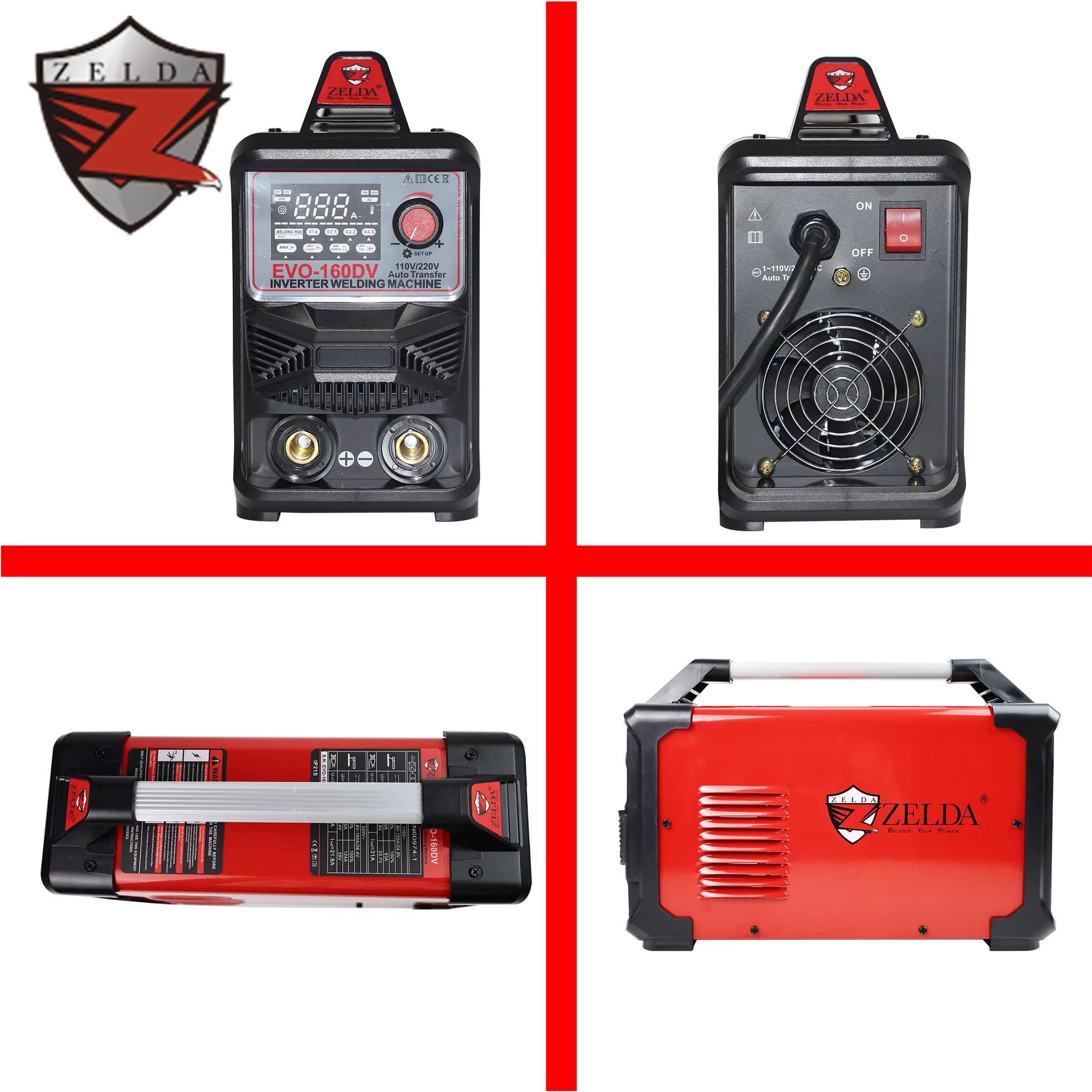 Zelda Portable Dual Voltage 110V/220V Dc Soldadora Inverter Arc Welder Welding Machine MMA with LCD Stick Welder — image 5