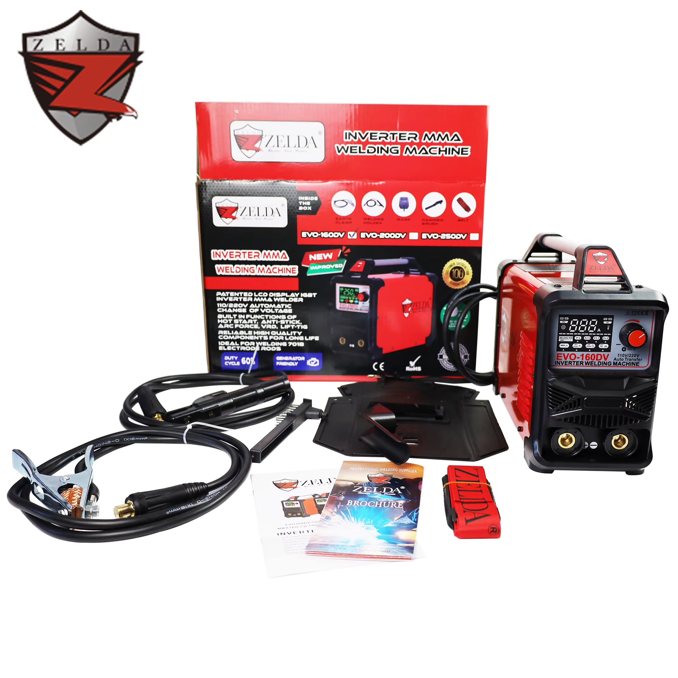 Zelda Portable Dual Voltage 110V/220V Dc Soldadora Inverter Arc Welder Welding Machine MMA with LCD Stick Welder — image 6
