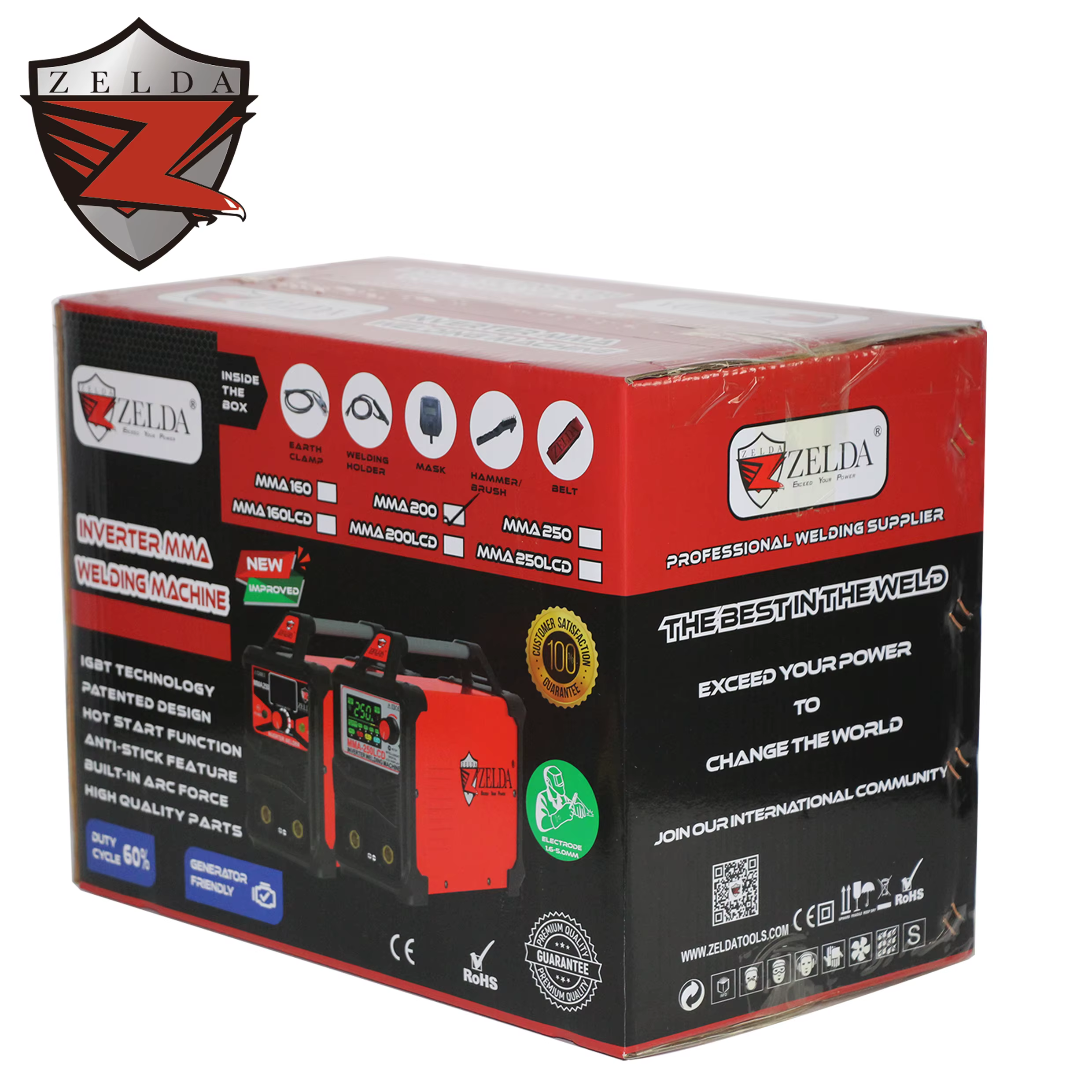 200amp  Soldador De Arco 220V Inverter Welding Machine 4.0mm Electrode Rod Manual Metal Arc Welder — image 6