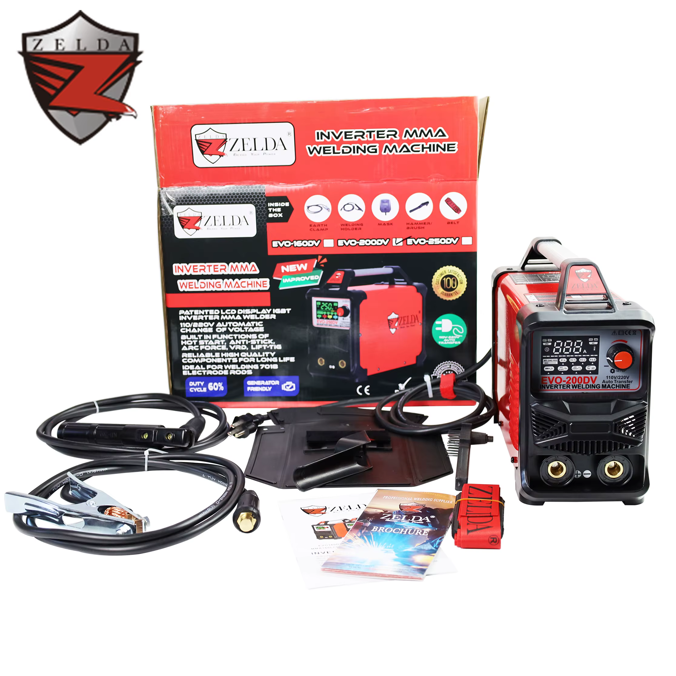 110V 220V Arc Welder  Manual Metal Arc Welding Machine 200amp Portable Welder — image 4