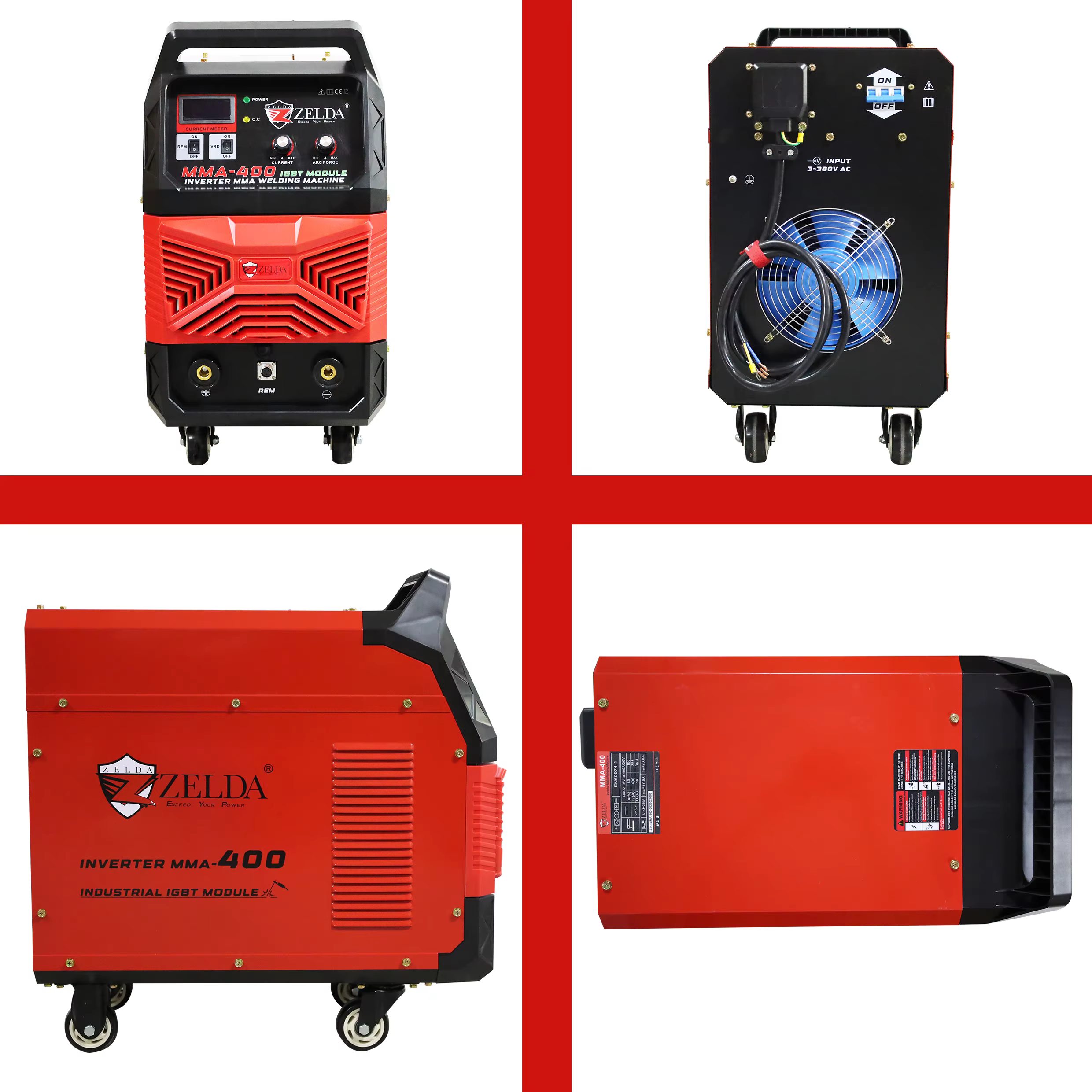 Zelda 380v 440a Industrial Stick Welder Use 6013 7018 6.0mm Electrode Arc Welder — image 6