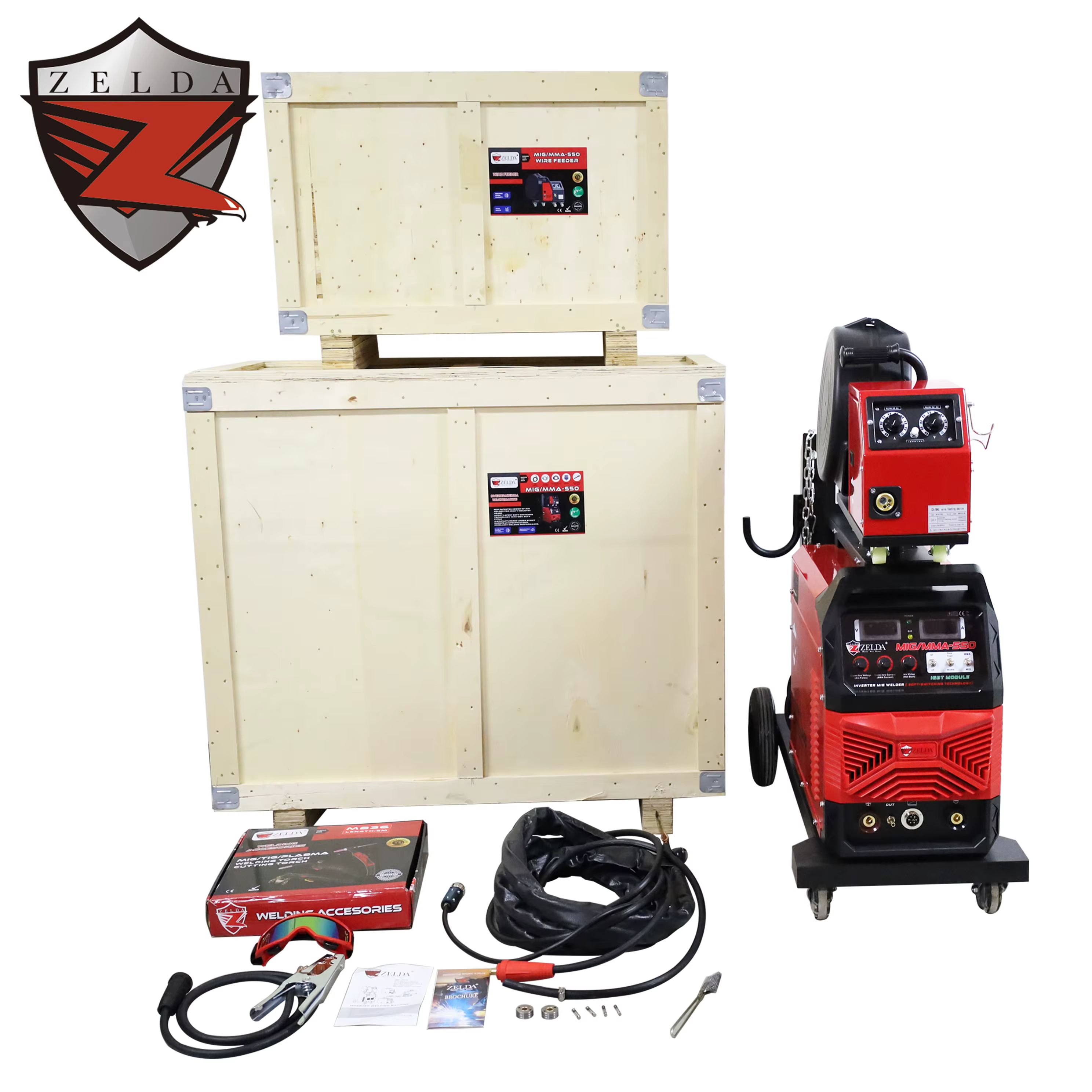 Zelda Soldadoras Mig MAG 550amp 3ph 380V CO2 GAS GASLESS Welding Machine — image 6