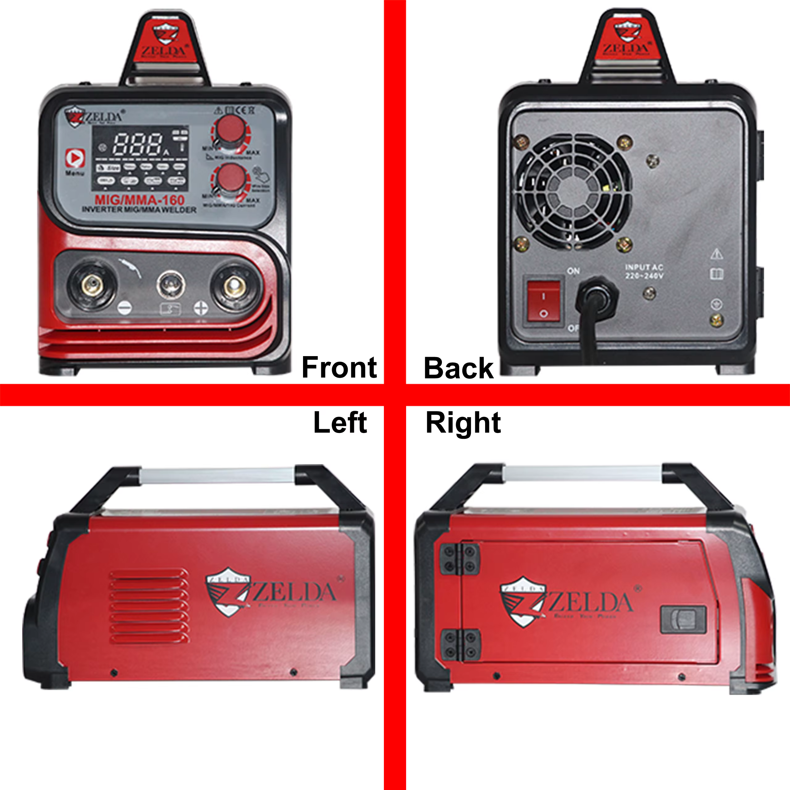 Zelda Mig Welders Soldadura Filo Mig 160 Soldadoras Inverter welding machine — image 6