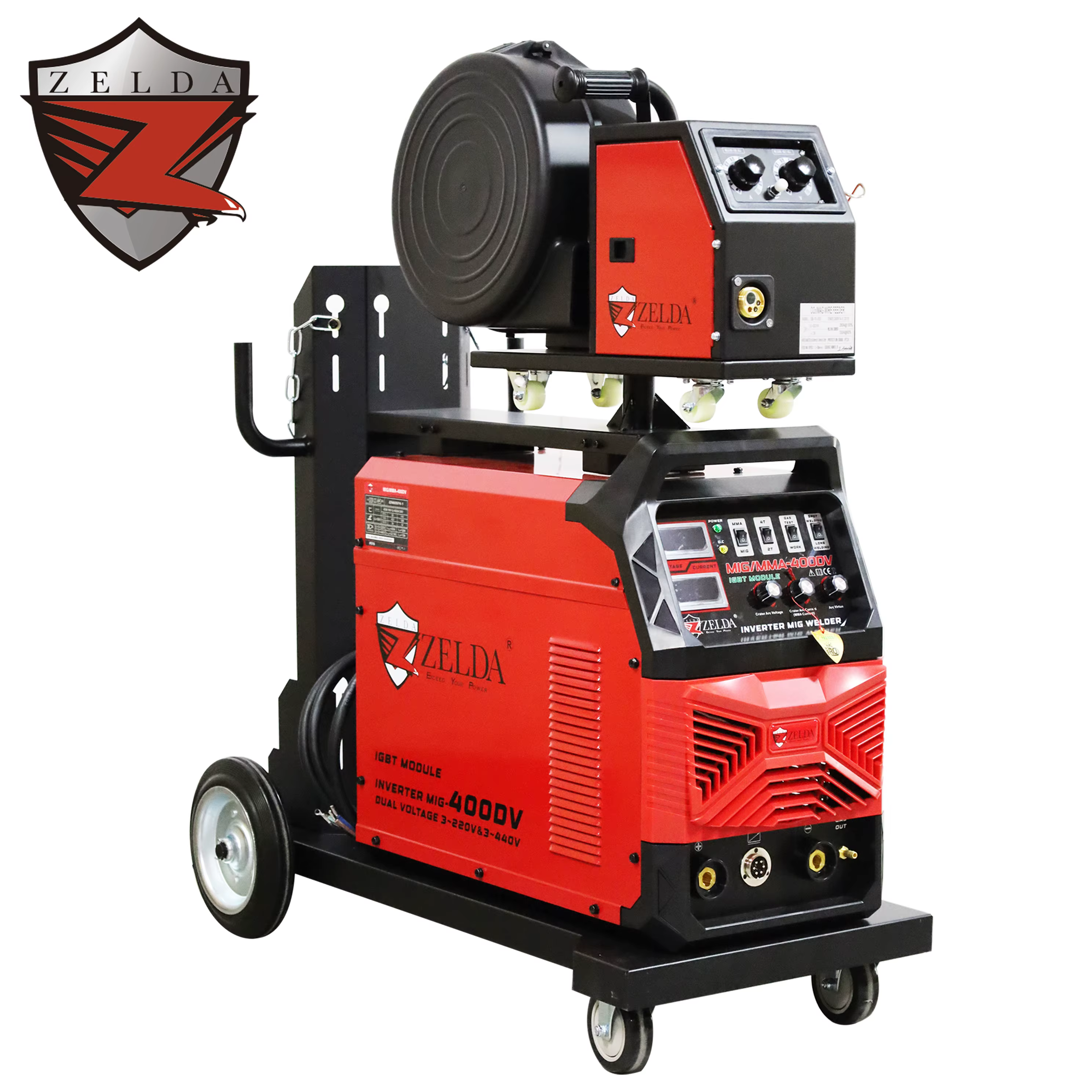 High Quality Industrial Grade  Mig Mag Welding Machine 400 Amp 220V 440V for 15kg Wire Spool — image 2