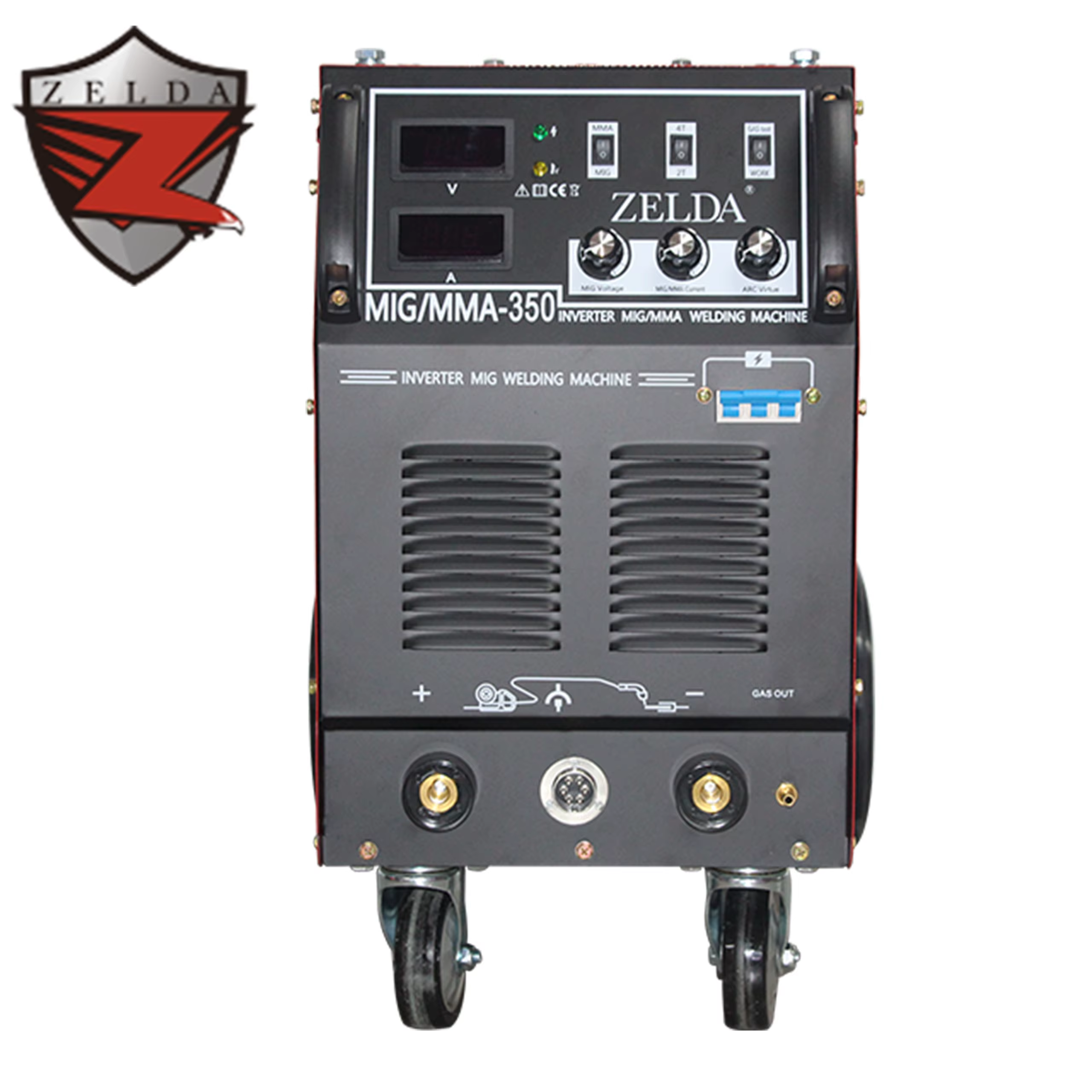 Zelda Dc Motor Inverter Welding Machine Co2 Max 15Kg Wire Soldadora MIG MAG Welder 350Amp Industrial MIG Welder — image 3