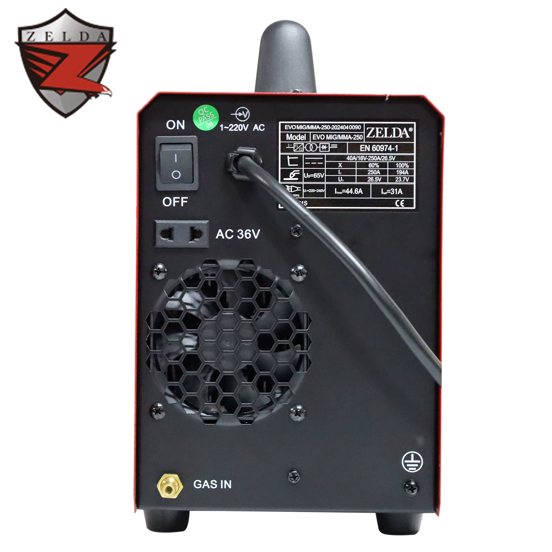 Zelda 220V Soldadoras Mig Multifunctional 4 in 1 MIG MAG Stick Welder for 5kg Wire Spool — image 3