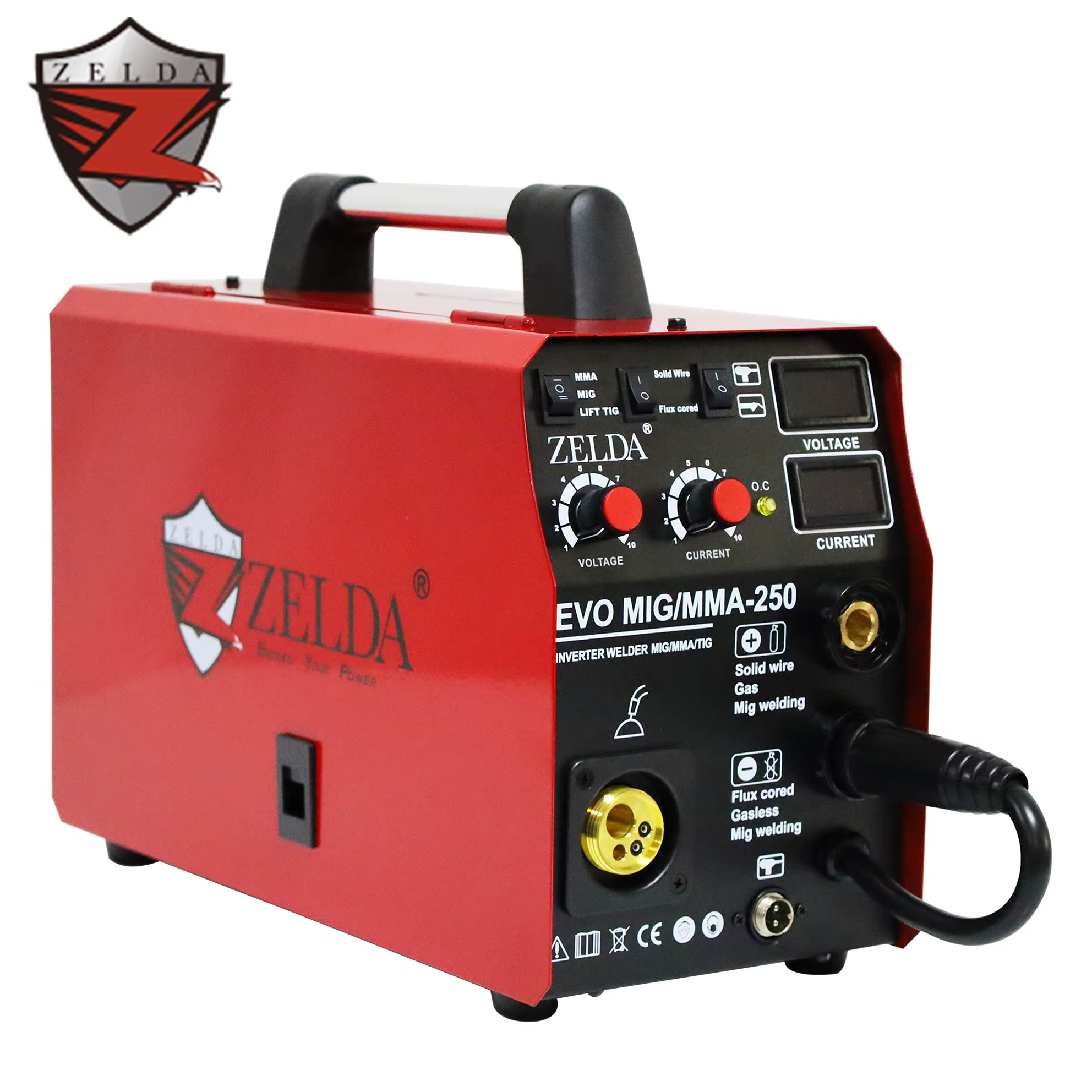 220V 4 in 1 Multifunctional MIG MAG Welding Machine CO2 GAS/GASLESS MIG Welder 250Amp Soldadora — image 3