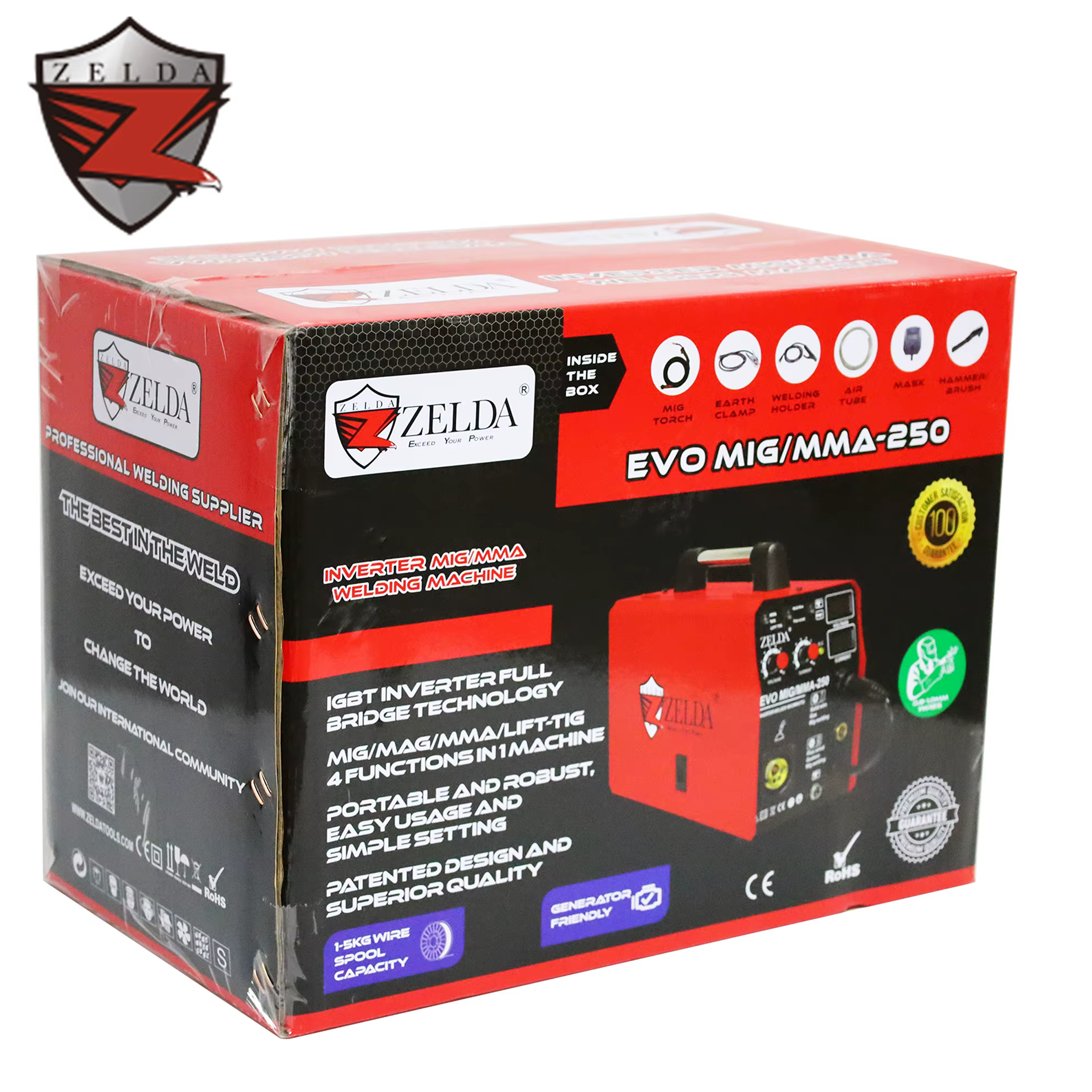 220V 4 in 1 Multifunctional MIG MAG Welding Machine CO2 GAS/GASLESS MIG Welder 250Amp Soldadora — image 6