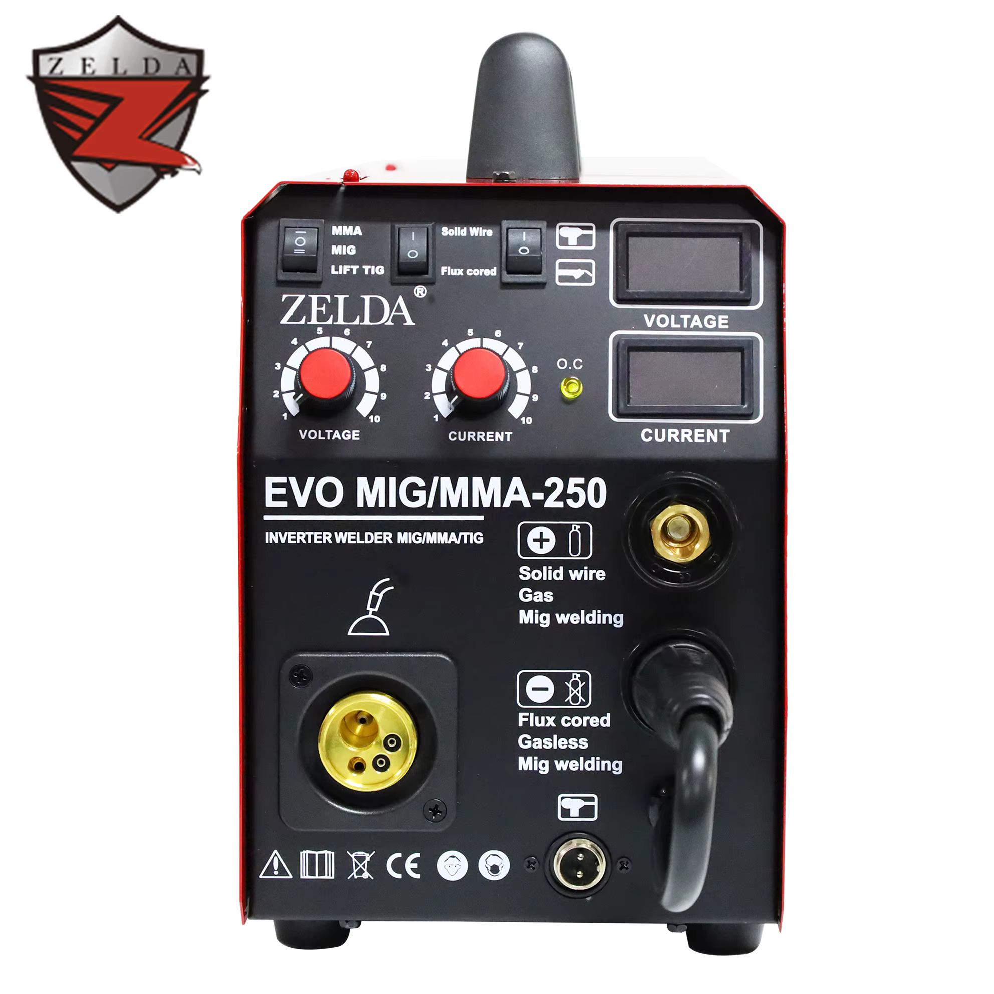 ZELDA 220V 4 in 1 Multi Function Welding Machine 250A Soldadora Mig Mag — image 4
