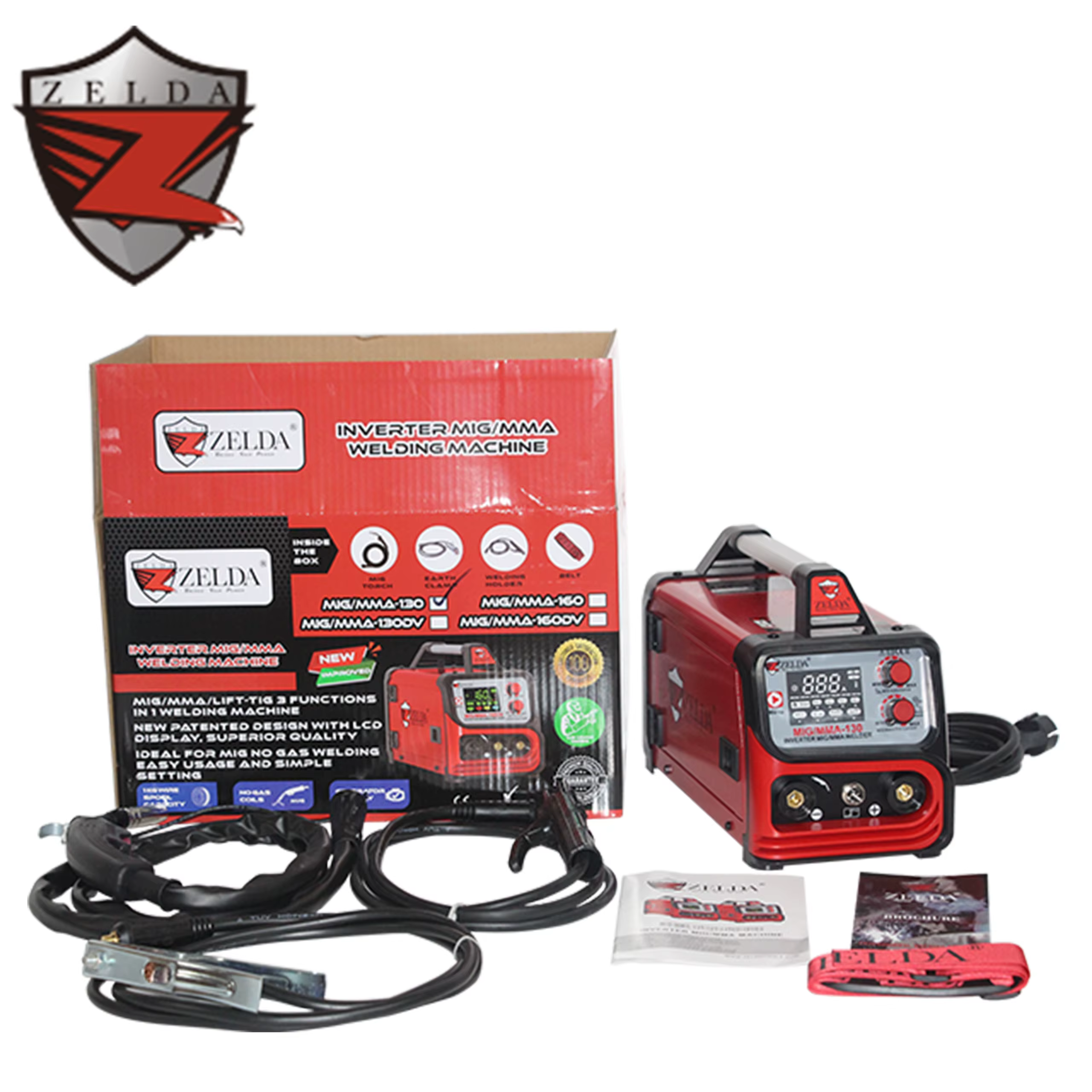 Zelda Portable MMA Lift-TIG MIG Gasless Welding Machine 3 in 1 MIG Welders 1kg Flux Cored Wire 220V Inverter MIG Welding.Machine — image 6