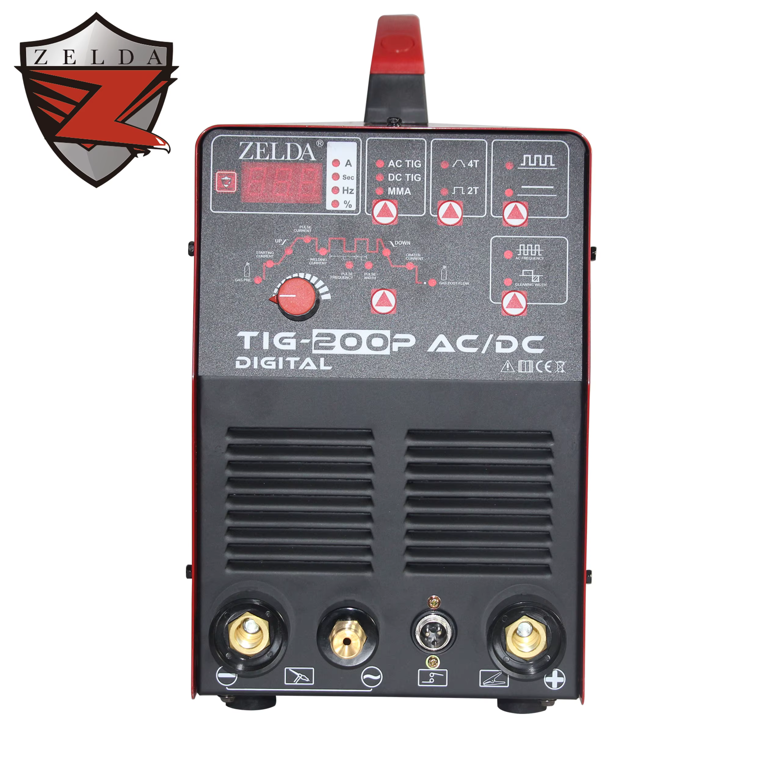 Zelda with Both AC and DC Output Great PULSE Function Digital Ac Dc Welder Aluminum 220v 200amp Tig Welding Machine — image 3